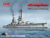 icm Kronprinz fullhull & waterline WWI German Battleship