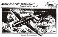 planetmodels Arado Ar.E-580 Volksjäger, WW II Projekt