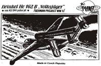 planetmodels Heinkel He 162 B Mit einem AS 044 pulsat. Triebwerk.