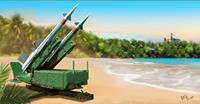 trumpeter Soviet 5P71 Launcher with 5V27 Missile Pechora (SA-3B Goa) Rounds Loaded