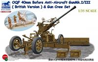 broncomodels OQF Bofors 40mm Anti-Aircraft Gun Mk. Mk.I/III (British Army)&Gun Crew Set