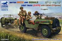 broncomodels British Reece and Signals Light Truck (2 Kits) with Crews