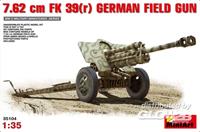 miniart 35104 1:35 bouwpakket 7.62cm fk39(r) german field gun
