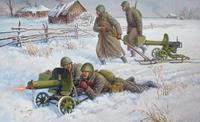 zvezda Sov.Maschinengewehr m.Crew (Winter)