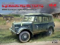 icm le.gl.Einheitz-Pkw Kfz.1 Soft Top - WWII German Light Personnel Car