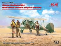 icm Gloster Gladiator Mk.I with British Pilots in Tropical Uniform