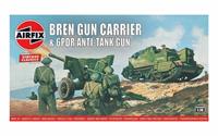 Bren Gun Carrier & 6PDR Anti-Tank Gun 1:76 Vintage Classic Military Air Fix Model Kit