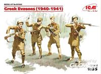 icm WWII Griechische Evzones Soldaten - 4 Figuren