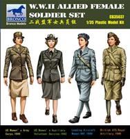 broncomodels WW II Allied Female Soldier Set(4 Fig.)