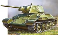 zvezda WWII Rus. KPz T34/76 Snap-Fit
