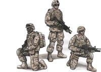 cmk Two Kneeling Soldiers and Commanding Officer, US Army Infantry Squad 2nd Division