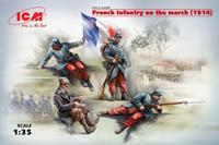 icm French Infantry on the march (1914) - 4 Figuren