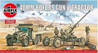 Bofors 40mm Gun & Tractor 1:76 Vintage Classic Military Air Fix Model Kit