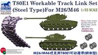 broncomodels T-80E1 Workable Track Link Set(Steel Typ for M26/M46