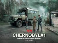 icm Chernobyl 1.Radiation Monitoring Station (ZiL-131KShM truck & 5 Figures & diorambase w.background)