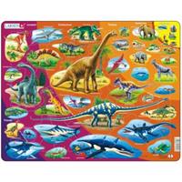 Larsen Rahmenpuzzle - Dinosaurier (auf Englisch) 85 Teile Puzzle -HL1-GB