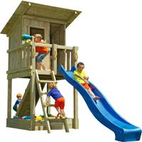 Blue rabbit Spielturm BEACH HUT mit Rutsche + Rampe mit Seil  1,20 m Blau DH183