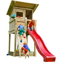 Blue rabbit Spielturm BEACH HUT mit Rutsche + Kletterwand  Rot DH466