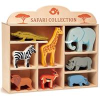 Tender leaf toys Safari-Tiere, 8 Stück im Holzdisplay