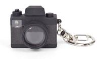 Kikkerland sleutelhanger camera led 3,5 x 3 cm zwart