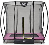 EXIT Silhouette ground trampoline 153x214cm met veiligheidsnet (Kleur rand: roze)