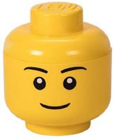 LEGO opbergbox hoofd Boy klein 16 x 18,5 cm polypropeen geel
