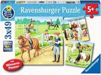 Ravensburger Een Dag op de Manege Puzzel (3 x 49 stukjes)