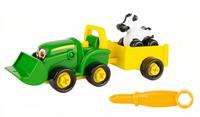 Tomy tractor Buddy Bonnie junior 15 cm groen/geel 11-delig