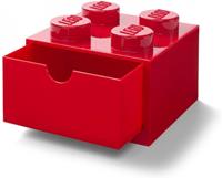 LEGO bureaulade 4 noppen 15,8 x 11,3 cm polypropyleen rood