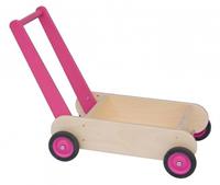 Van Dijk Toys blokkenduwwagen 55 cm roze