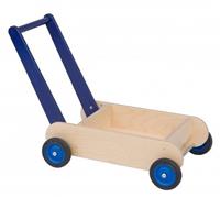 Van Dijk Toys blokkenduwwagen 55 cm blauw