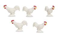 Safari speelset Lucky Minis hanen 2,5 cm wit 192 delig