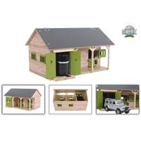 kidsglobe Kids Globe Horse Stable with 2 Boxes and Storage 1:32