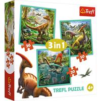 Trefl 3in1 - The Extraordinary World of Dinosaurs 20 Teile Puzzle -34837