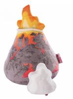 Nici knuffel Vulkaan junior 12,5 x 18 cm pluche bruin/oranje