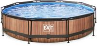 EXIT Wood zwembad - 360 x 76 cm - met filterpomp