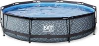 EXIT Stone zwembad - 360 x 76 cm - met filterpomp