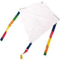 HQ Invento Blanco vlieger DIY knutselpakket inclusief 6 krijtjes 49 x 49 cm -