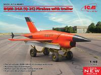 ICM BQM-34A (Q-2C) Firebee with trailer (1 airplane and trailer)