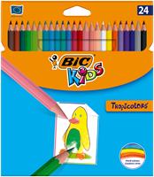 BIC kleurpotloden Kids Tropicolors 20 cm hout 24 stuks