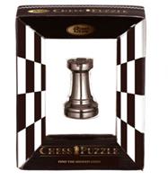Cast schaakpuzzel Chess Rook 6 cm staal zwart