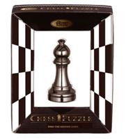Cast schaakpuzzel Chess Bishop 8,4 cm staal zwart