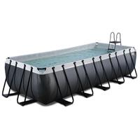EXIT Black Leather opzetzwembad met filterpomp zwart 540x250x122cm