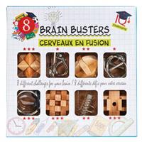 Eureka 3D Puzzle breinbrekers hout/RVS naturel/zilver 8 stuks