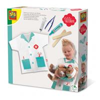 SES Creative verkleedset dokter junior wit/groen 6 delig