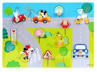 Disney Mickey Mouse Noppenpuzzel Hout, 12dlg.