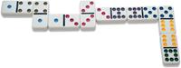 simbadickiegroup Noris Deluxe Doppel 9 Domino, Dominosteine, Legespiel, Familien, Kinder, Spiel, 606108003