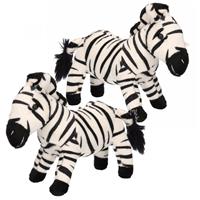 2x stuks pluche zebra knuffel 18 cm -