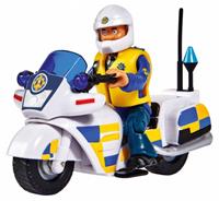 Simba politiemotor Brandweerman Sam junior 16 cm wit 5 delig