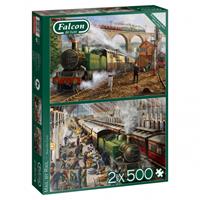 Falcon Mail by Rail (2x500 Teile) 500 Teile Puzzle Jumbo-11331